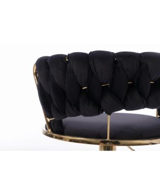 Adjustable Swivel Bar Stools with Chrome Base (Set of 2)