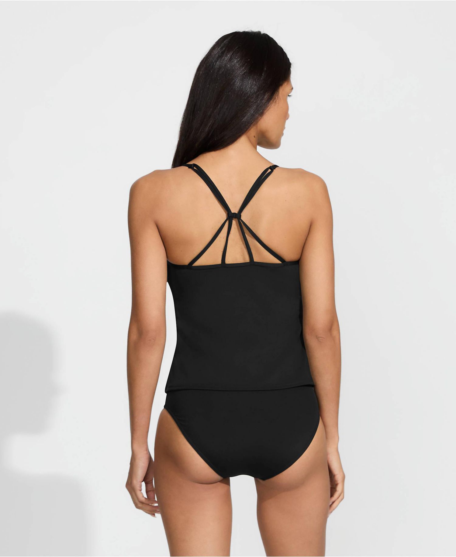 Women's Tugless QuickDry Adjustable Strappy Back Tankini Top