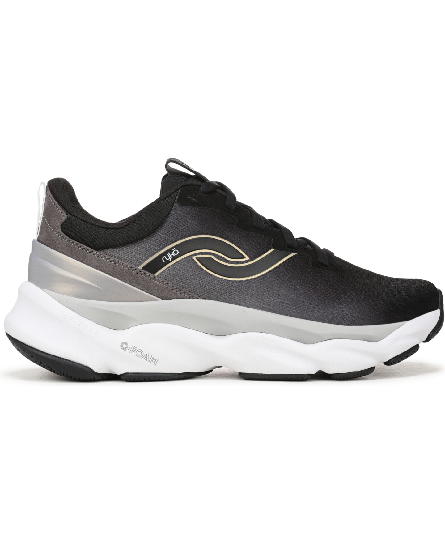 Женские кроссовки Ryka Premium Elevate LX Lace Up Walking, цвет: Чёрный сетчатый — фото 2