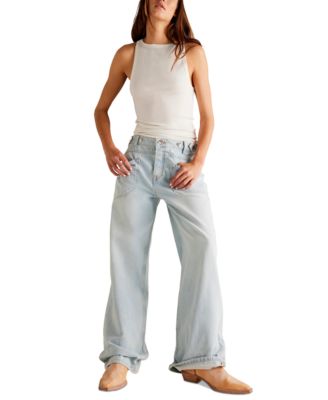 Women's Cotton Palmer Cuffed Boyfriend Jeans