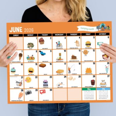 2026 Every Day&#39;s A Holiday Large Desk Pad Monthly Blotter Calendar