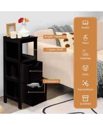 Bathroom Wooden Floor Cabinet Multifunction Storage Rack Stand Organizer