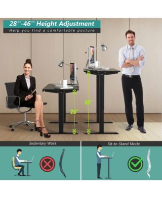 Electric Height Adjustable Standing Desk with Memory Controller