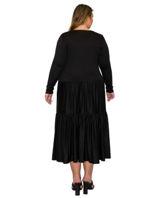 Plus Size Eliana Tiered Midi Dress