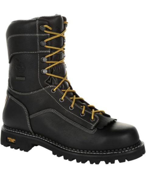 Мужские ботинки GEORGIA BOOT Amp LT Logger Low Heel Waterproof Work Boot, цвет: Чёрный