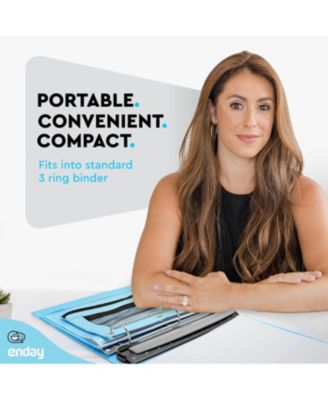 3 Hole Punch Pink, Portable Hole Puncher for 3 Ring Binder, 3 Sheets Capacity, Removable Chip Tray, 10” Ruler for School, Office, 1 Pc-by Enday