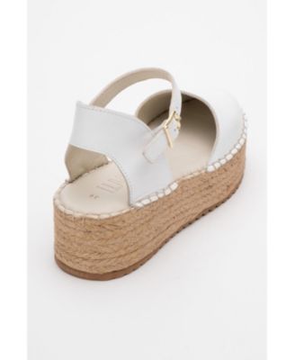 Viba Leather Esprarille Platform Wedge Sandals