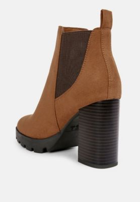 Womens sonia block heeled boots