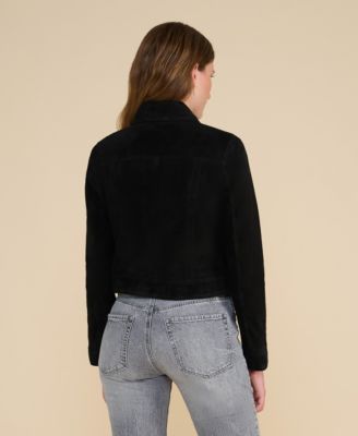 Women's Cropped Suede Jacket, Created For Macy's