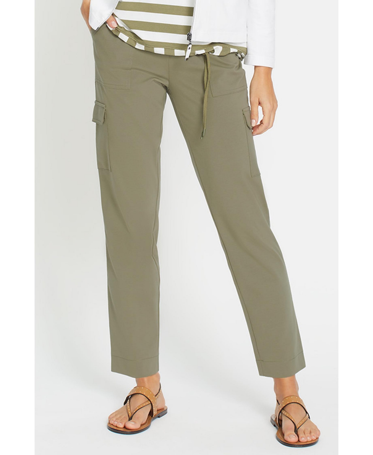Women's Mona Fit Straight Cropped Cargo Pant - Light stone