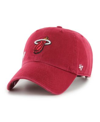 Women's Red Miami Heat Confetti Under Visor Clean Up Adjustable Hat