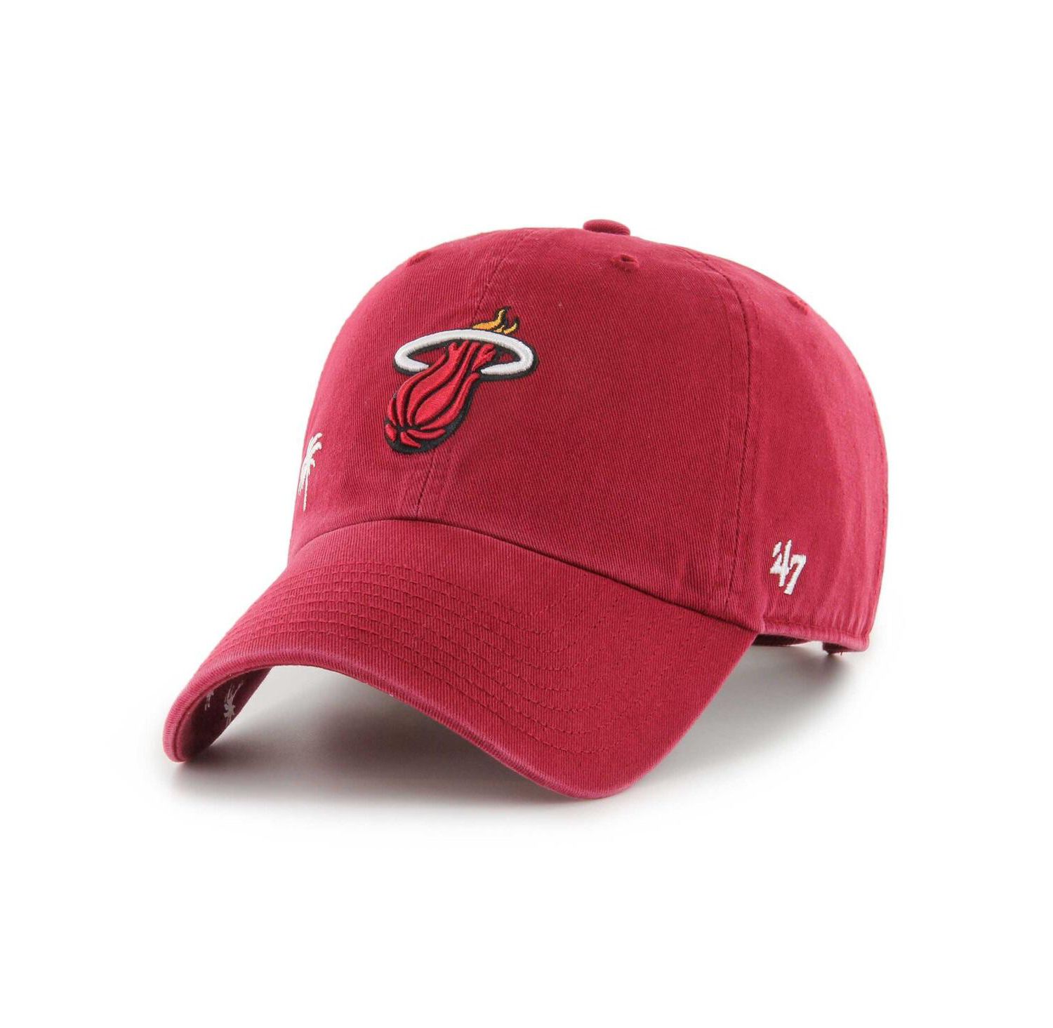 Women's Red Miami Heat Confetti Under Visor Clean Up Adjustable Hat
