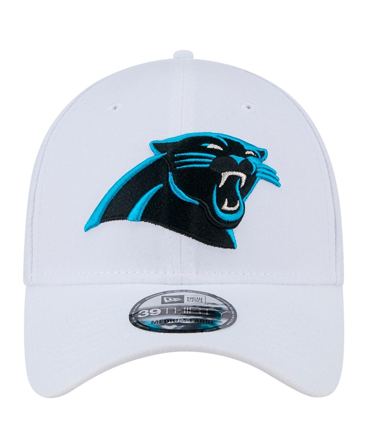 New Era Men's White Carolina Panthers Main 39thirty Flex Hat