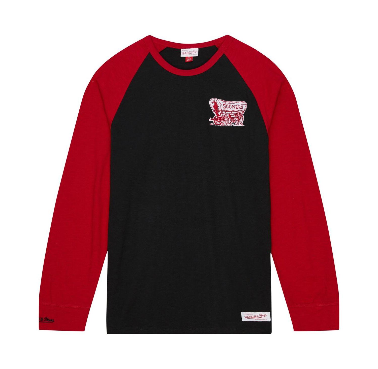 Men's Black Oklahoma Sooners Legendary Slub Raglan Long Sleeve T-Shirt