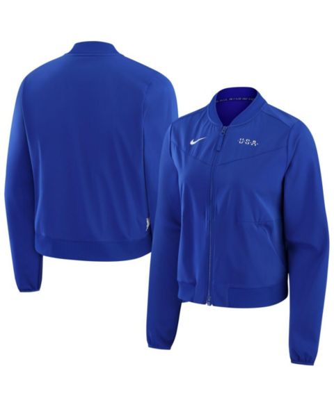 Женские куртки Nike Blue Team USA Bliss Performance Full-Zip Bomber Jacket
