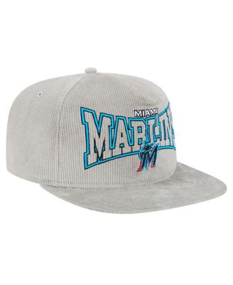Men's Gray Miami Marlins Corduroy Golfer Snapback Hat