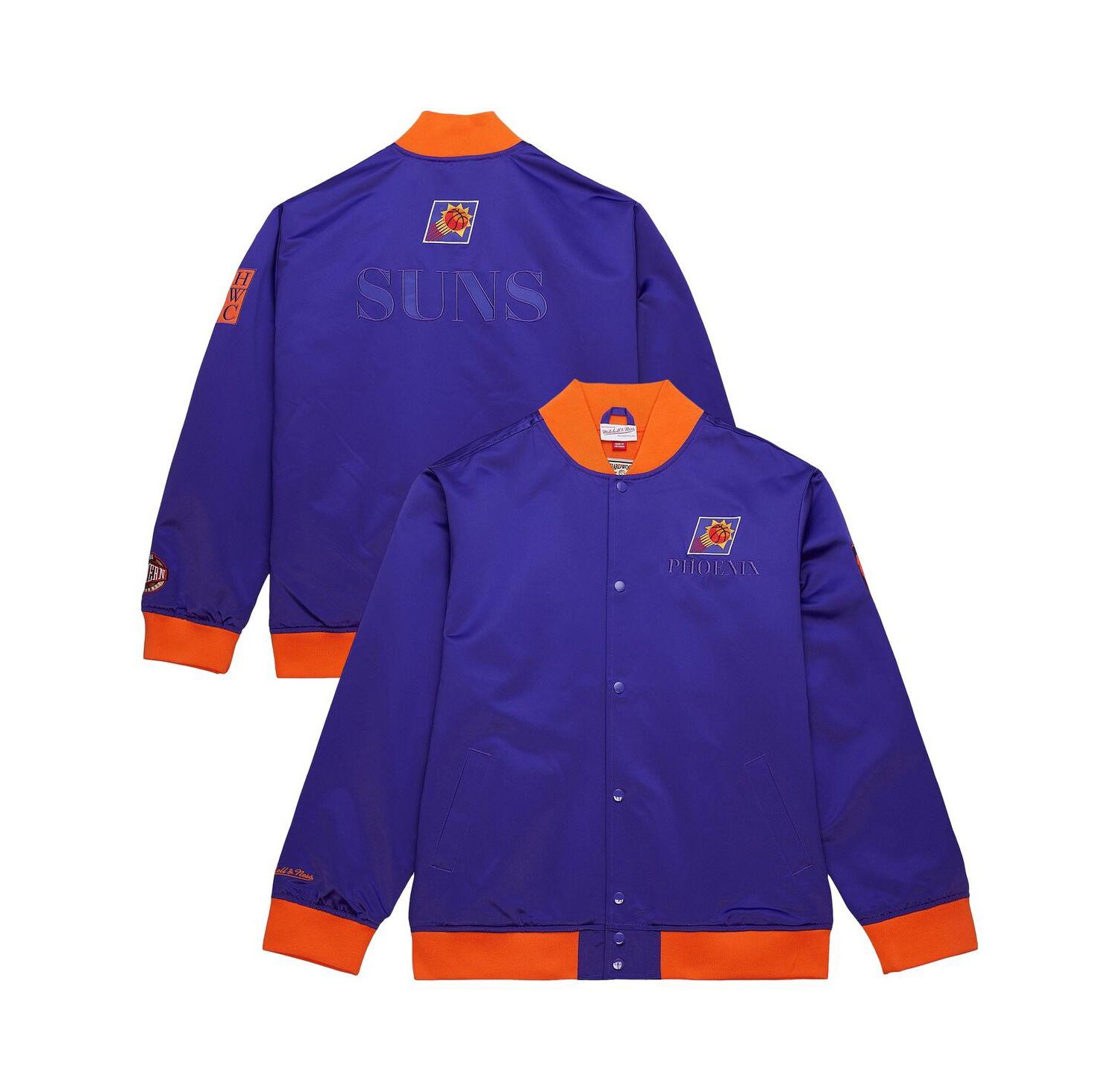 Men's Purple Phoenix Suns Hardwood Classics Team OG 3.0 Lightweight Satin Full-Snap Jacket