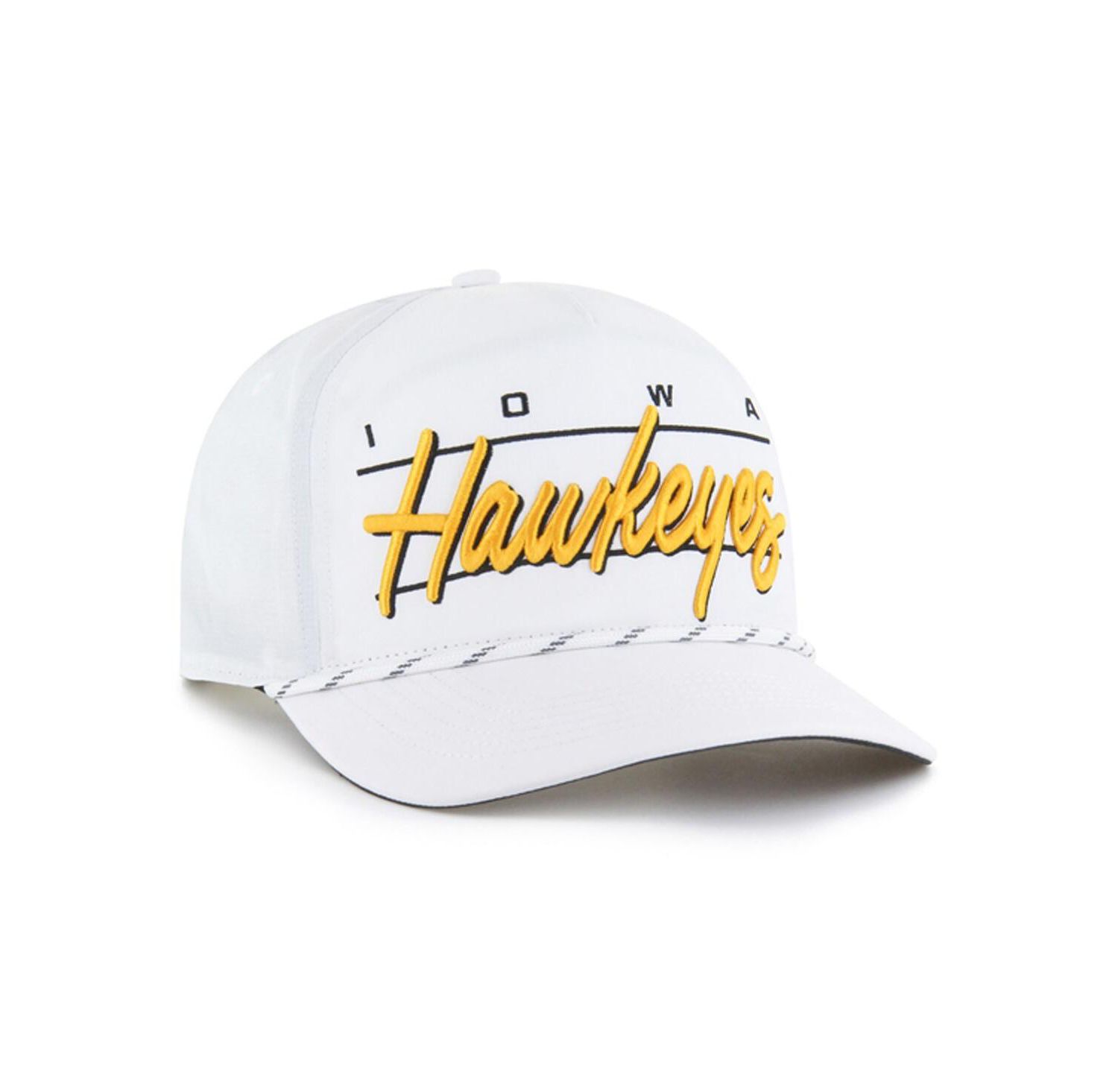 Men's White Iowa Hawkeyes Condor Hitch Brrr Adjustable Hat