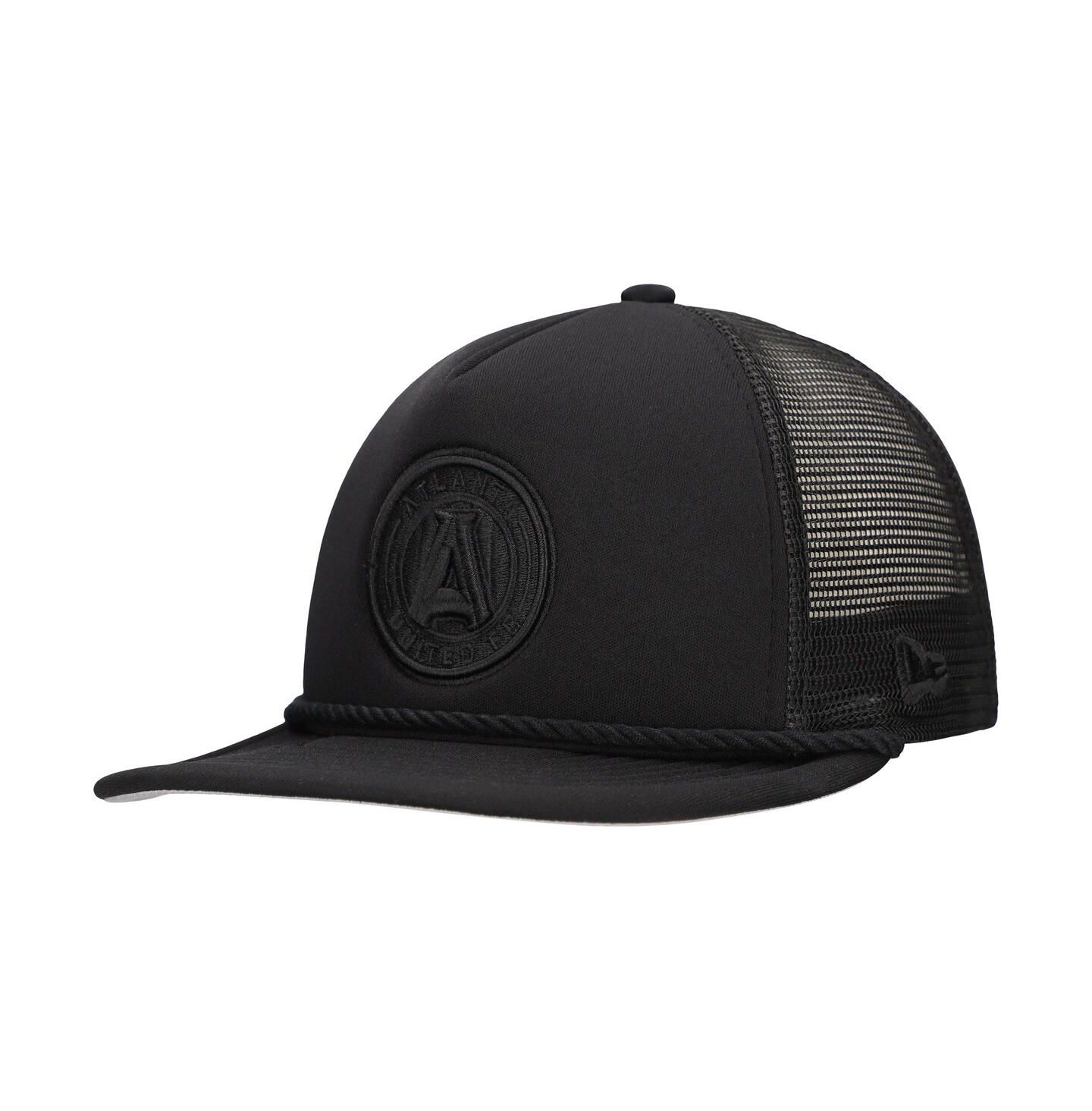 Мужская кепка New Era Black Atlanta United FC Active Tone Golfer Snapback Hat — фото 1