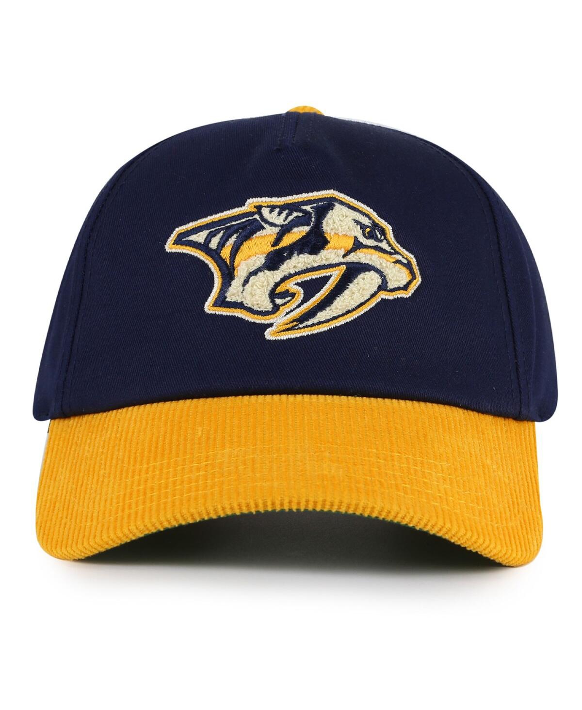 Men's Navy/Gold Nashville Predators Burnett Adjustable Hat - Navy, Gold