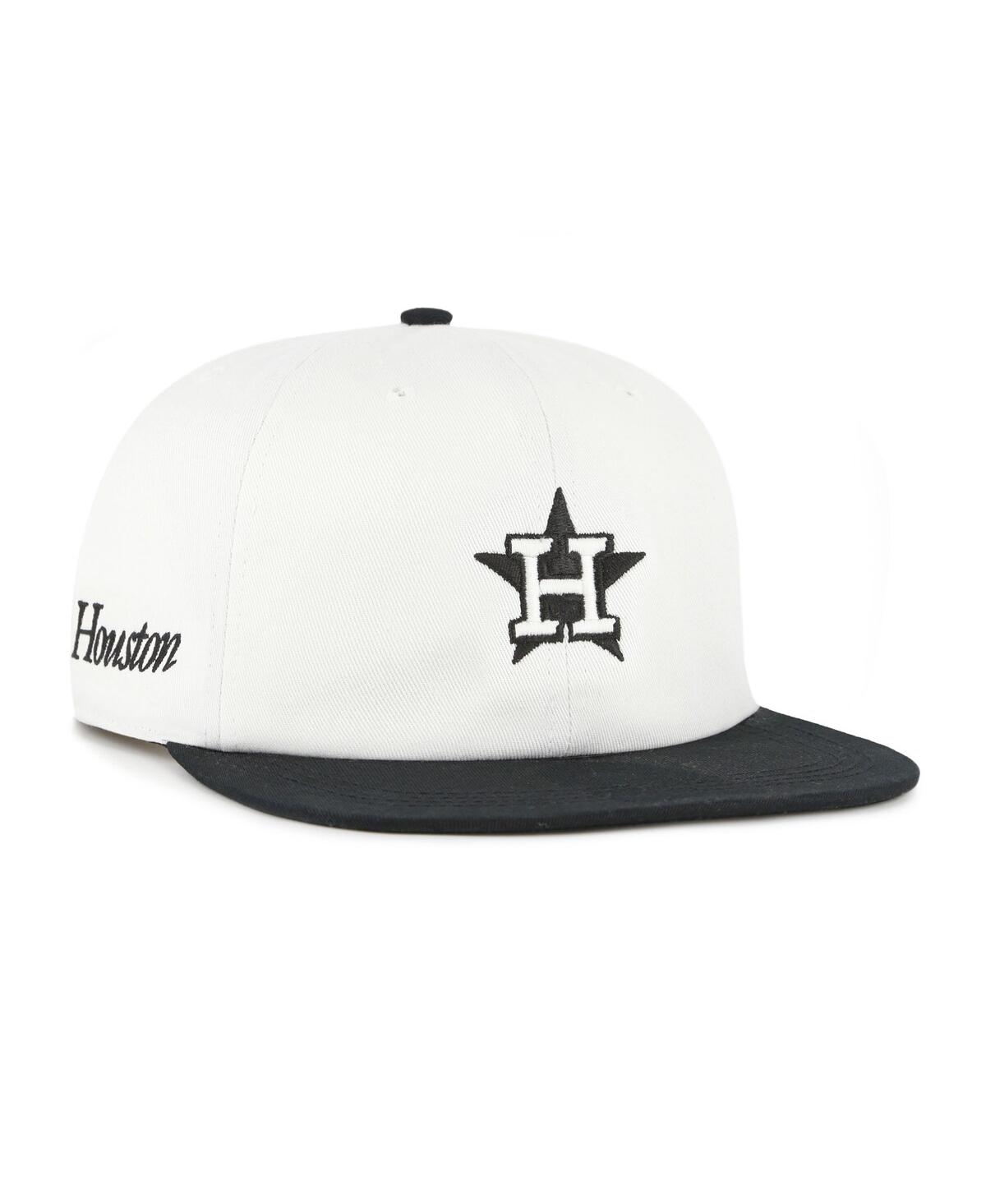 47 Brand Women's White/black Houston Astros Foundation Captain Snapback Hat