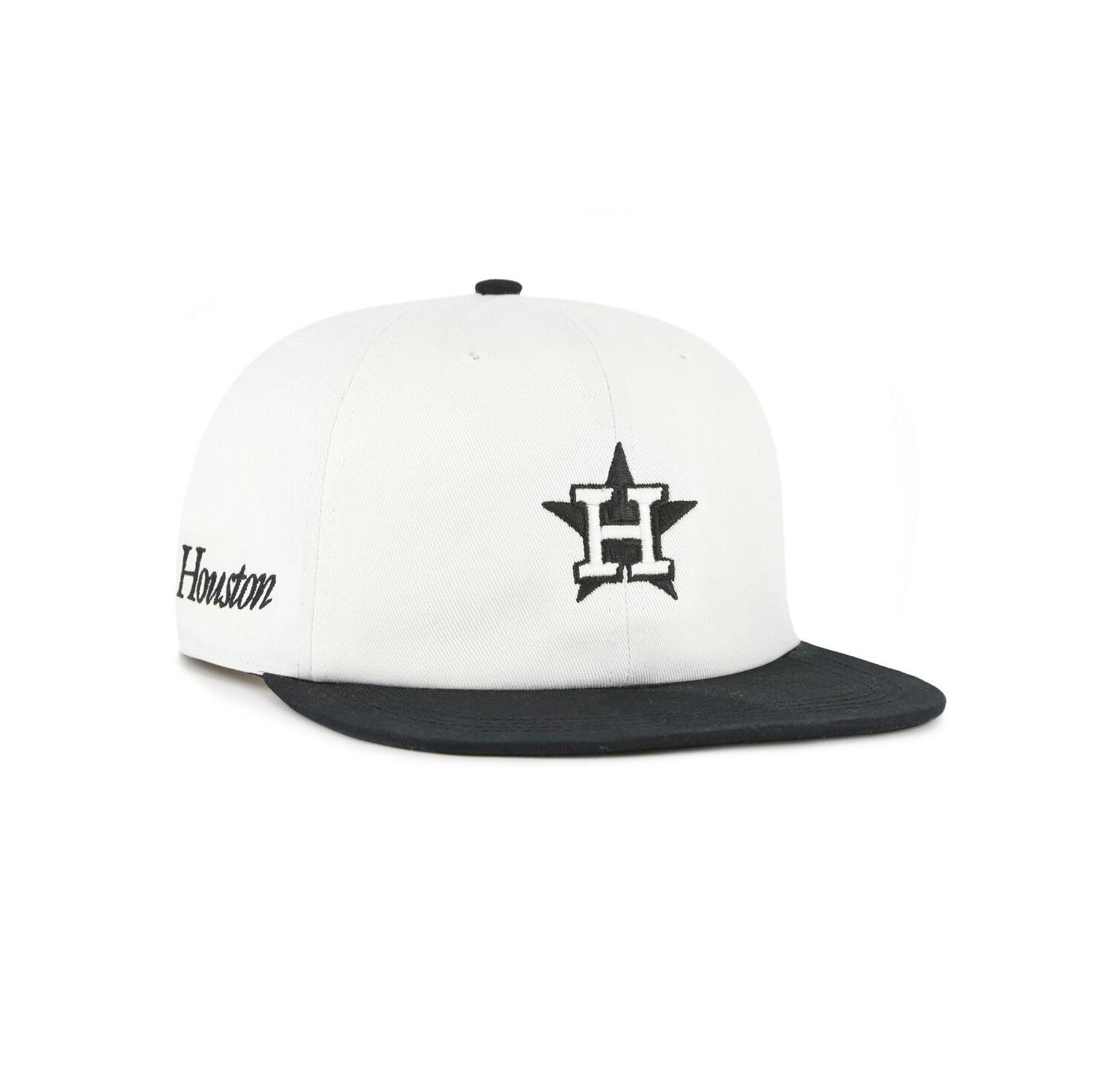 Women's White/Black Houston Astros Foundation Captain Snapback Hat