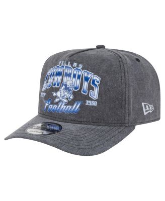 New Era - Men's Black Dallas Cowboys Throwback Washed A-Frame 9FIFTY Snapback Hat