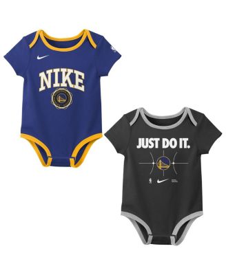 Nike - Newborn&nbsp;2-Pack Royal/Black&nbsp;Golden State Warriors Just Do It Bodysuit Set