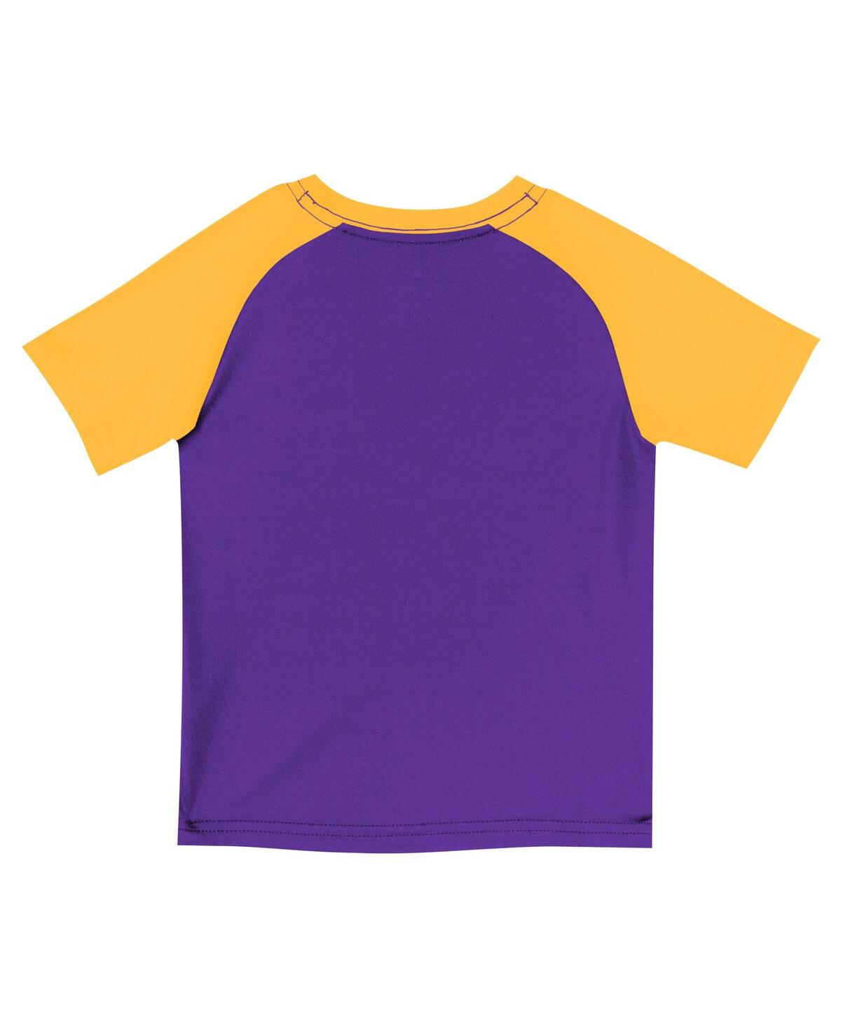 Nike Big Boys And Girlsâ 2-piece Purple Los Angeles Lakers Practice T-shirt And Shorts Set