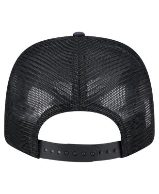 Men's Navy/Black Carolina Panthers Adventure Drinks Pattern 9SEVENTY Stretch Snap Hat