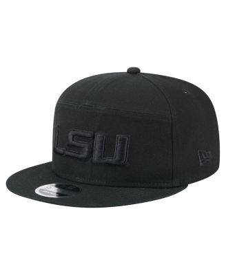 New Era - Men's Black LSU Tigers Adventure Canvas Split Panel 9FIFTY Snapback Hat