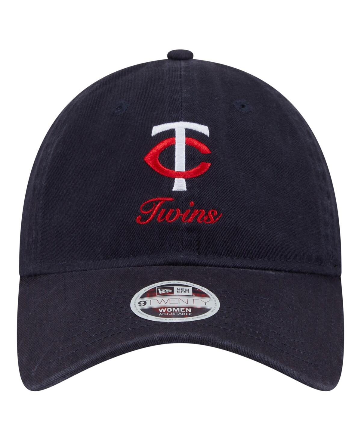 New Era Women's Navy Minnesota Twins Preppy Team 9twenty Adjustable Hat