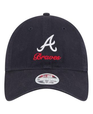 Women's Navy Atlanta Braves Preppy Team 9TWENTY Adjustable Hat