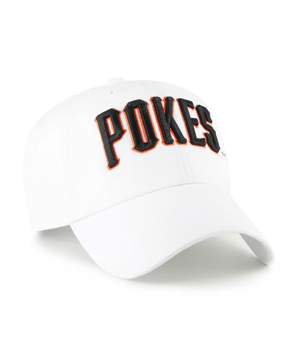'47 Brand Men's White Oklahoma State Cowboys Clean Up Adjustable Hat