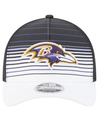 Men's White/Black Baltimore Ravens Adventure Gradient 9FORTY M-Crown A-Frame Adjustable Hat