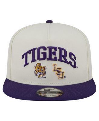 Men's White LSU Tigers Collegiate 9FIFTY A-Frame Snapback Hat