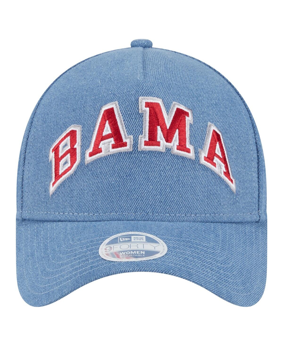 New Era Women's Denim Alabama Crimson Tide A-frame 9forty Adjustable Hat