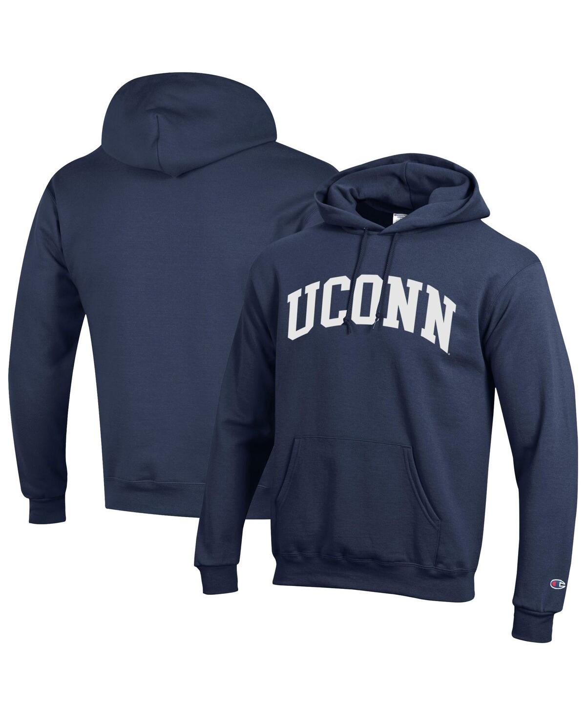 Men's Navy UConn Huskies Basic Arch Fleece Pullover Hoodie - Navy
