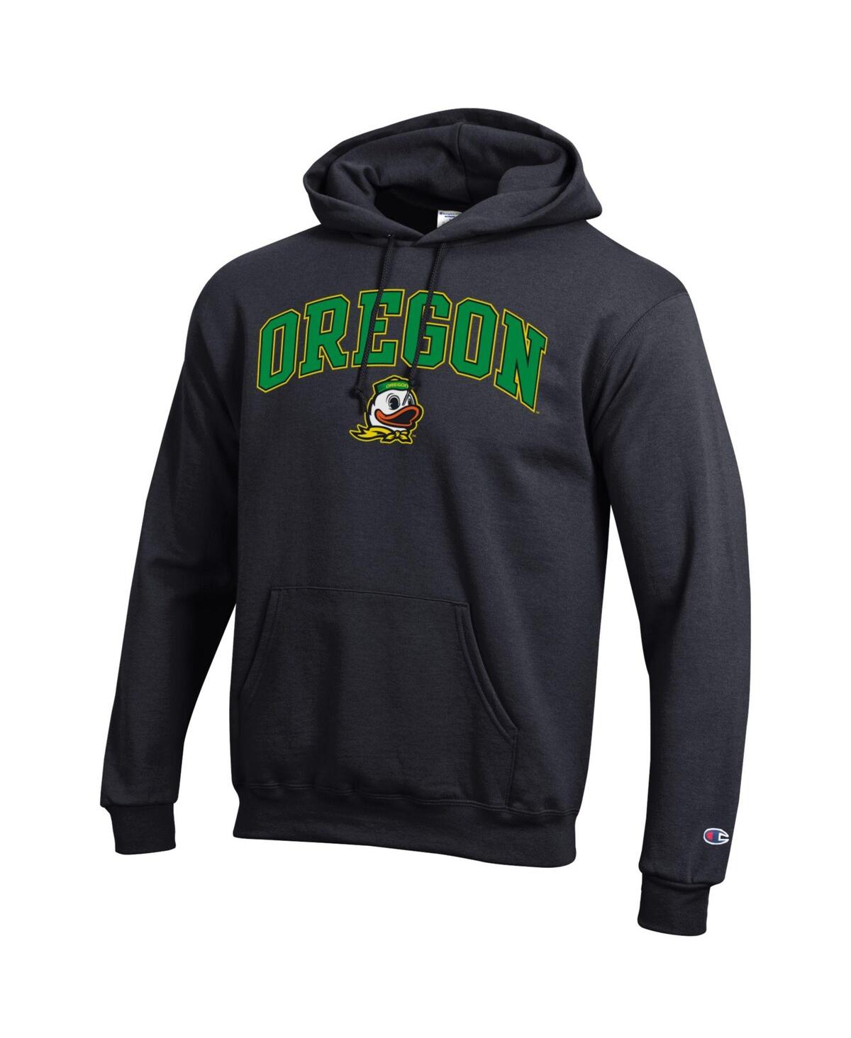 Champion Men's Black Oregon Ducks Arch Over Logo Pullover Hoodie