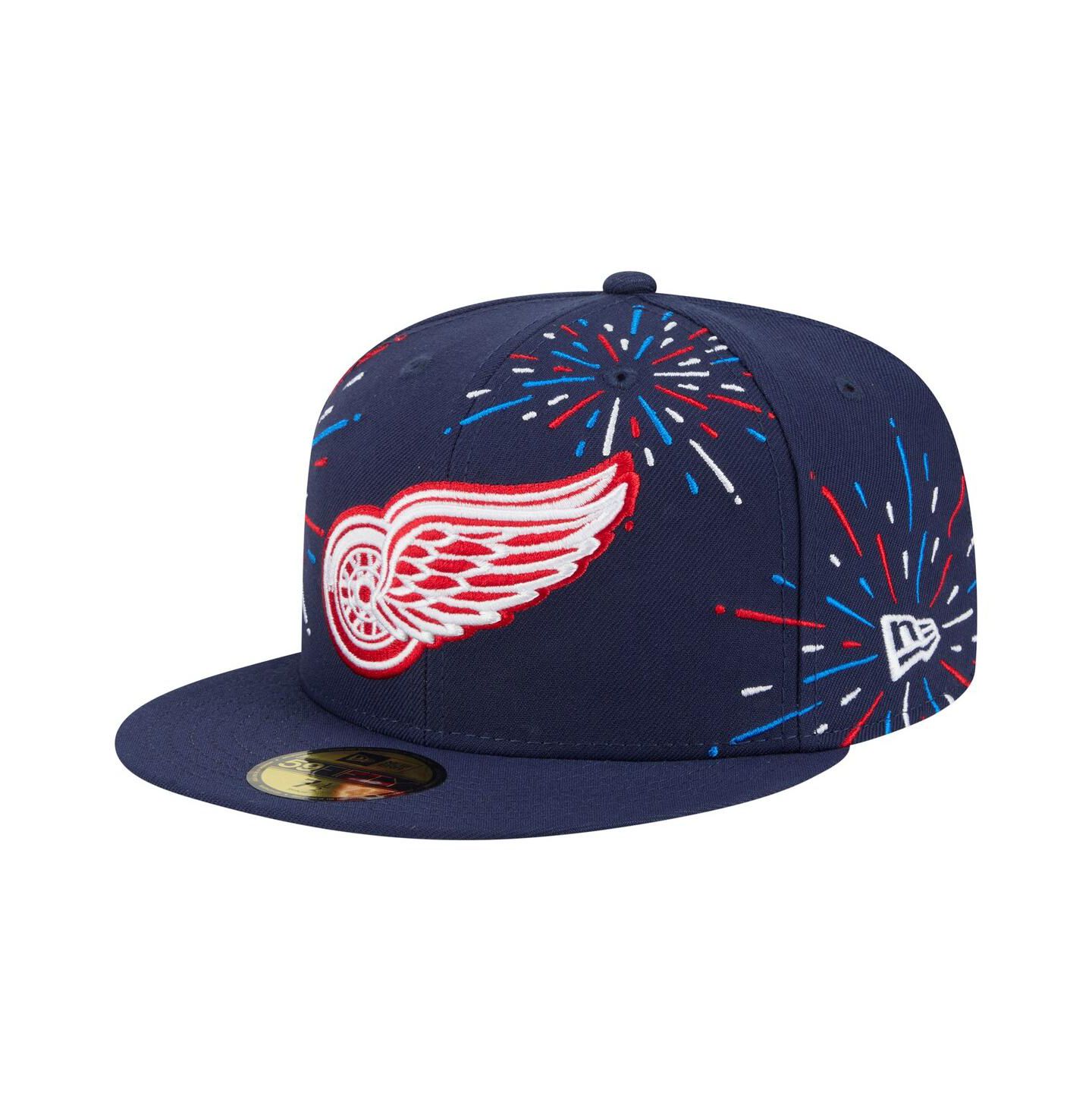 Мужская кепка New Era Navy Detroit Red Wings Americana Fireworks 59FIFTY Fitted Hat — фото 1