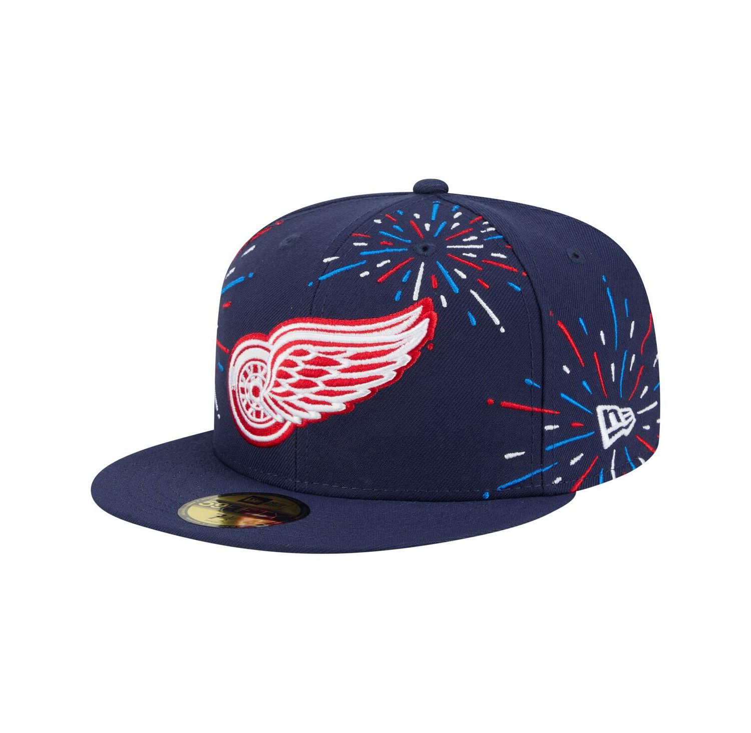 Men's Navy Detroit Red Wings Americana Fireworks 59FIFTY Fitted Hat