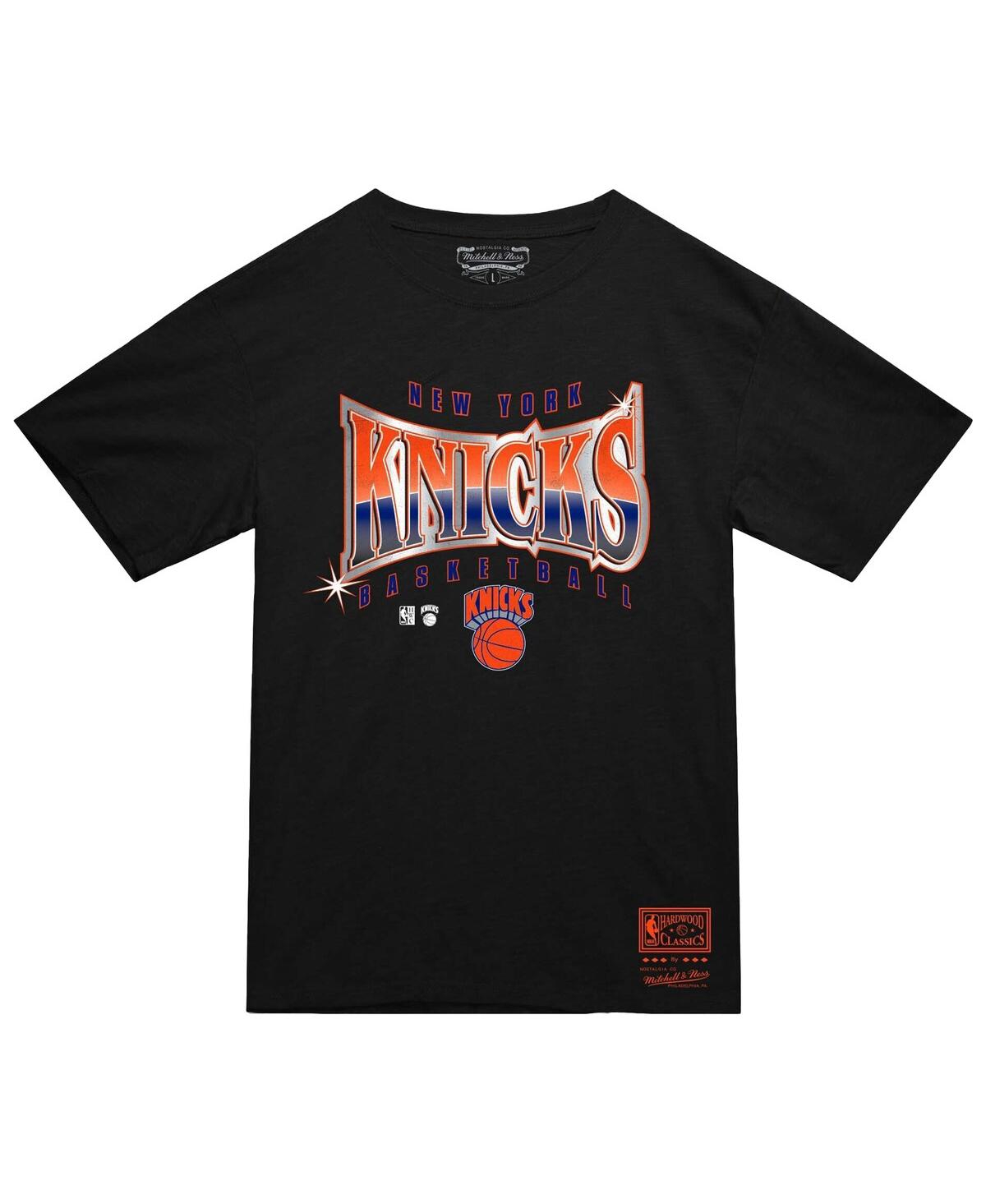 Mitchell & Ness Black New York Knicks Worldwide Collection Glow Up T-shirt