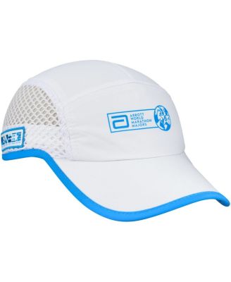 Men's and Women's White World Marathon Majors Running Mesh Adjustable Hat
