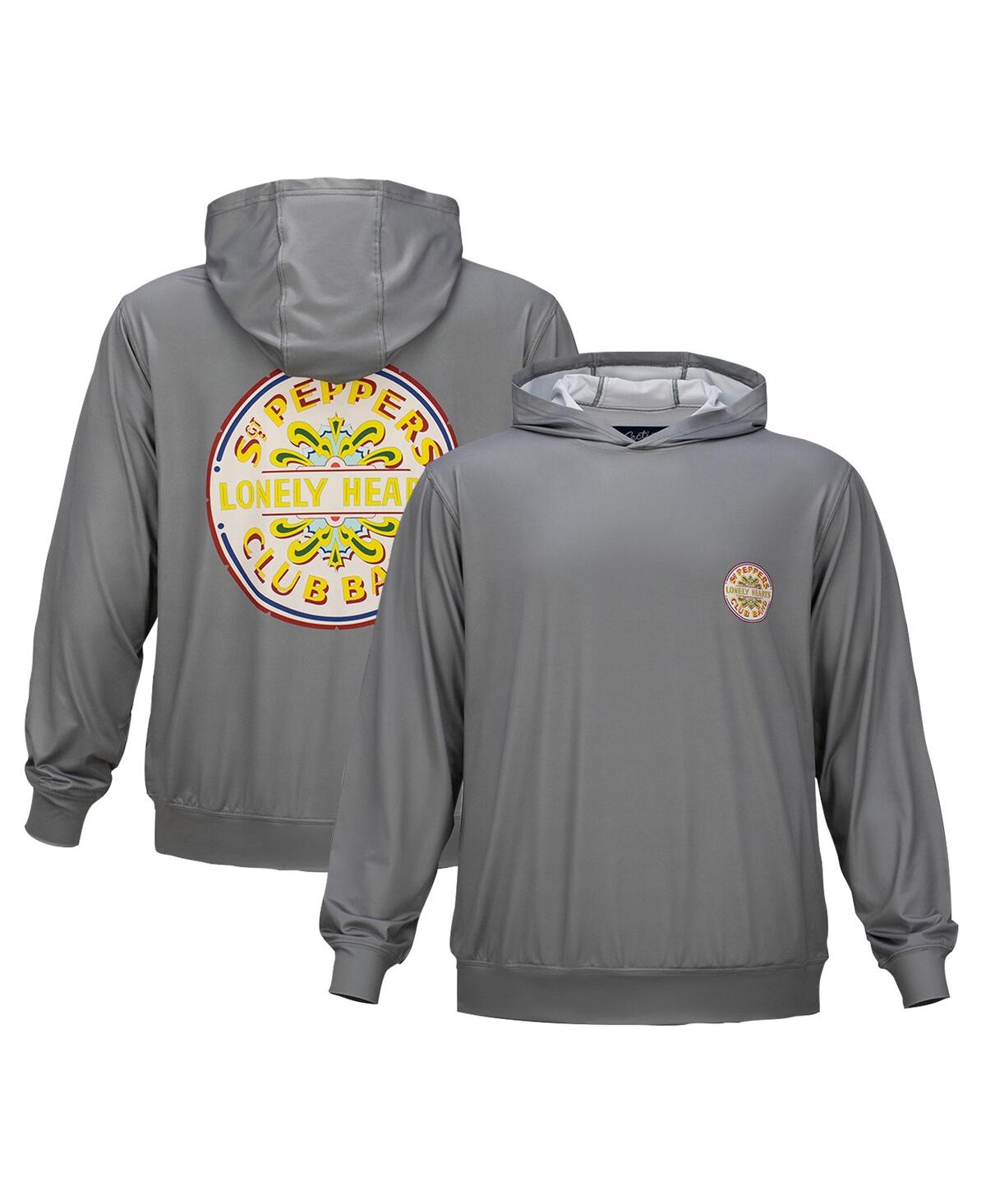 Men's and Women's Gray The Beatles Sgt. Pepper Vintage Seal Upf 50 Pullover Hoodie - Gray