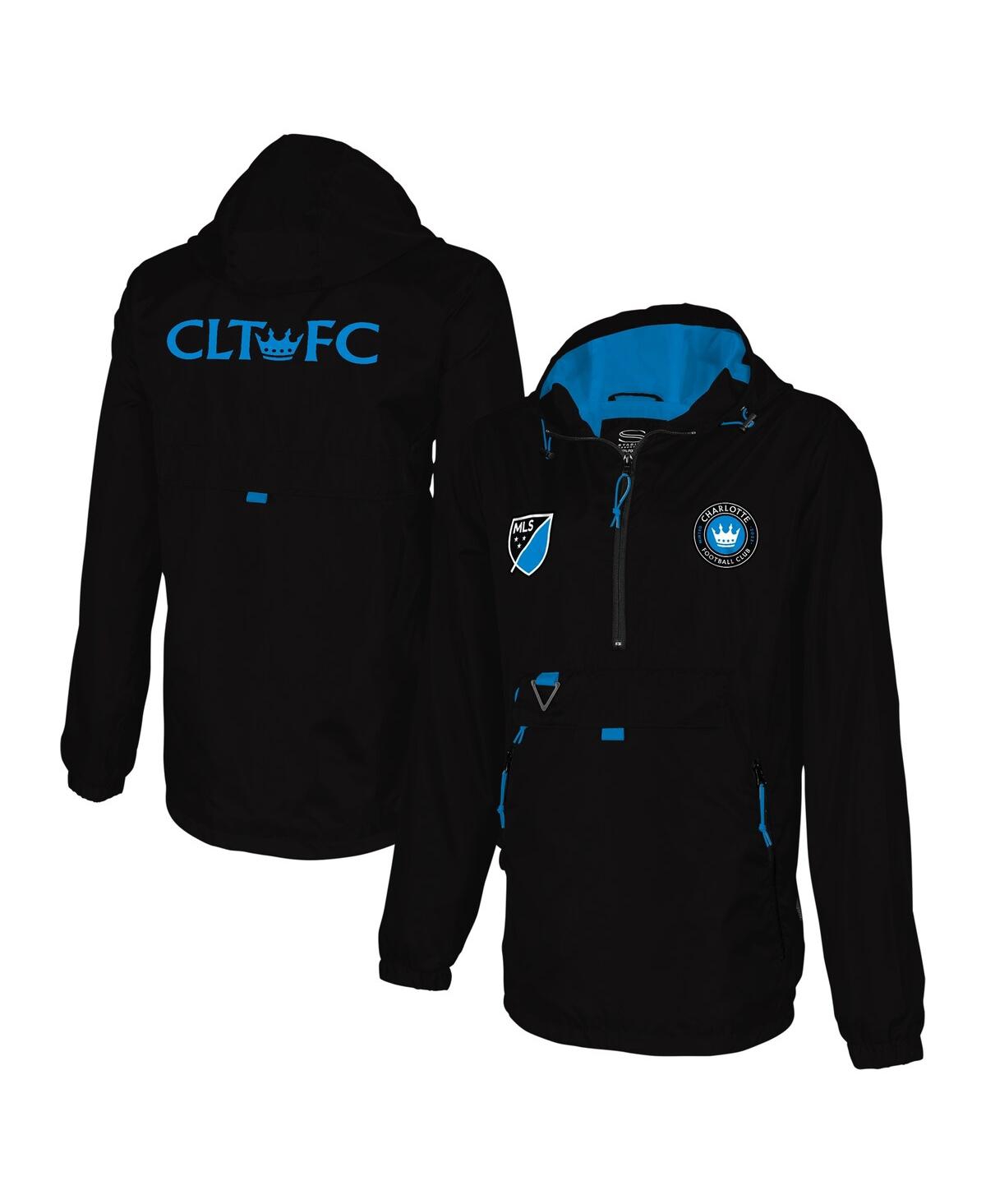 Men's Black Charlotte Fc Compete Quarter-Zip Hoodie Jacket - Black