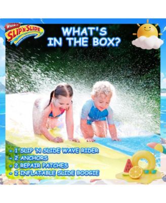 Slip N Slide Double Wave Rider 18ft with Boogie, for Kids 5-12 Years Summer Toys Easy Setup