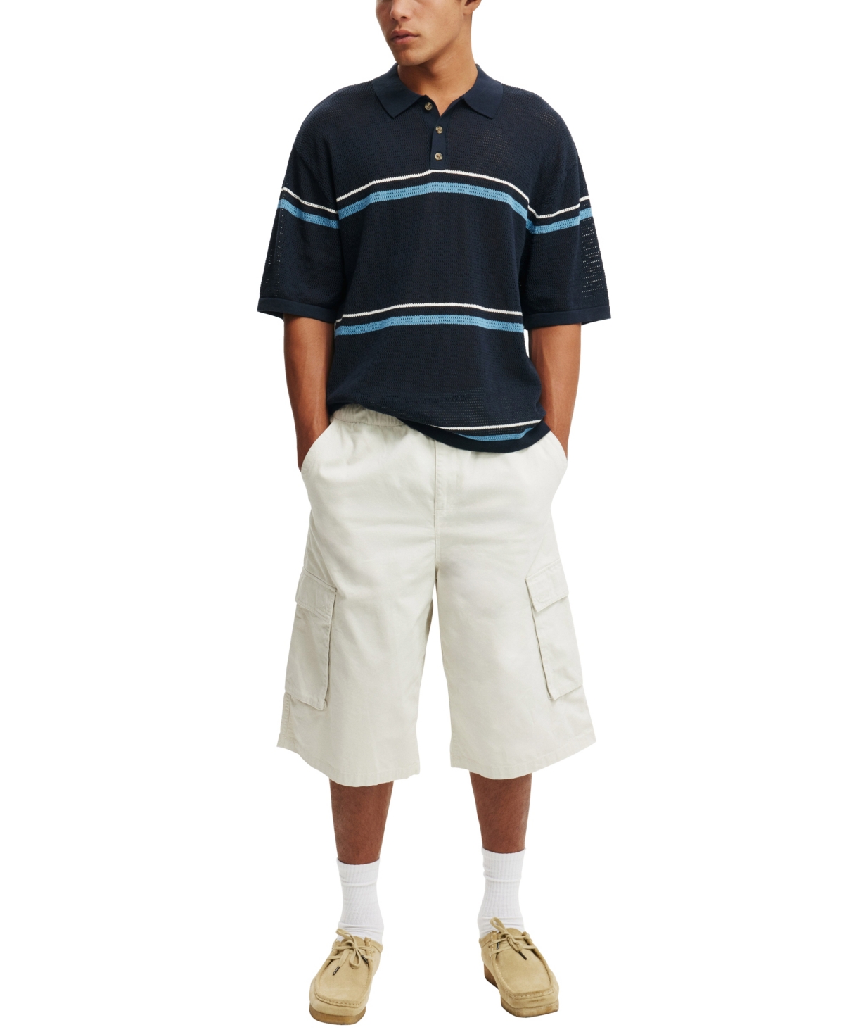 Shop Cotton On Men's Knitted Polo Shirt