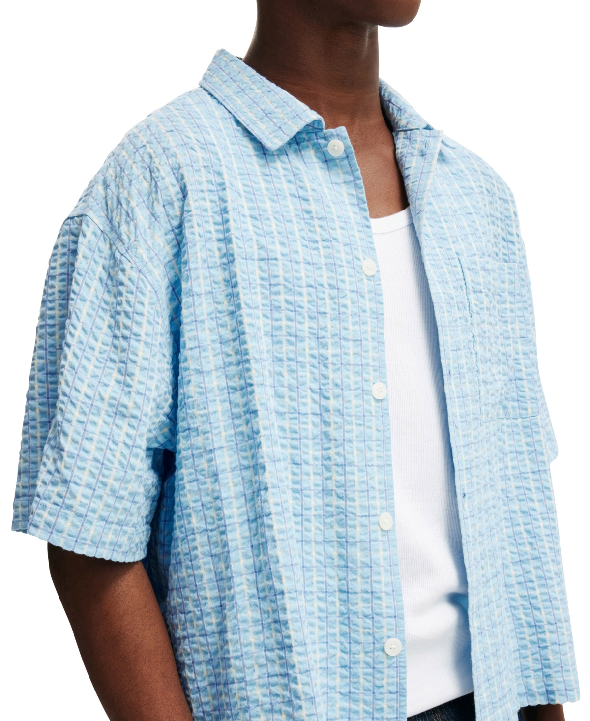 COTTON ON MEN'S VENTURA SHORT SLEEVE SHIRT 