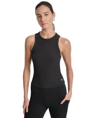 DKNY - Women's Hudson Ribbed High-Neck Tank Top
