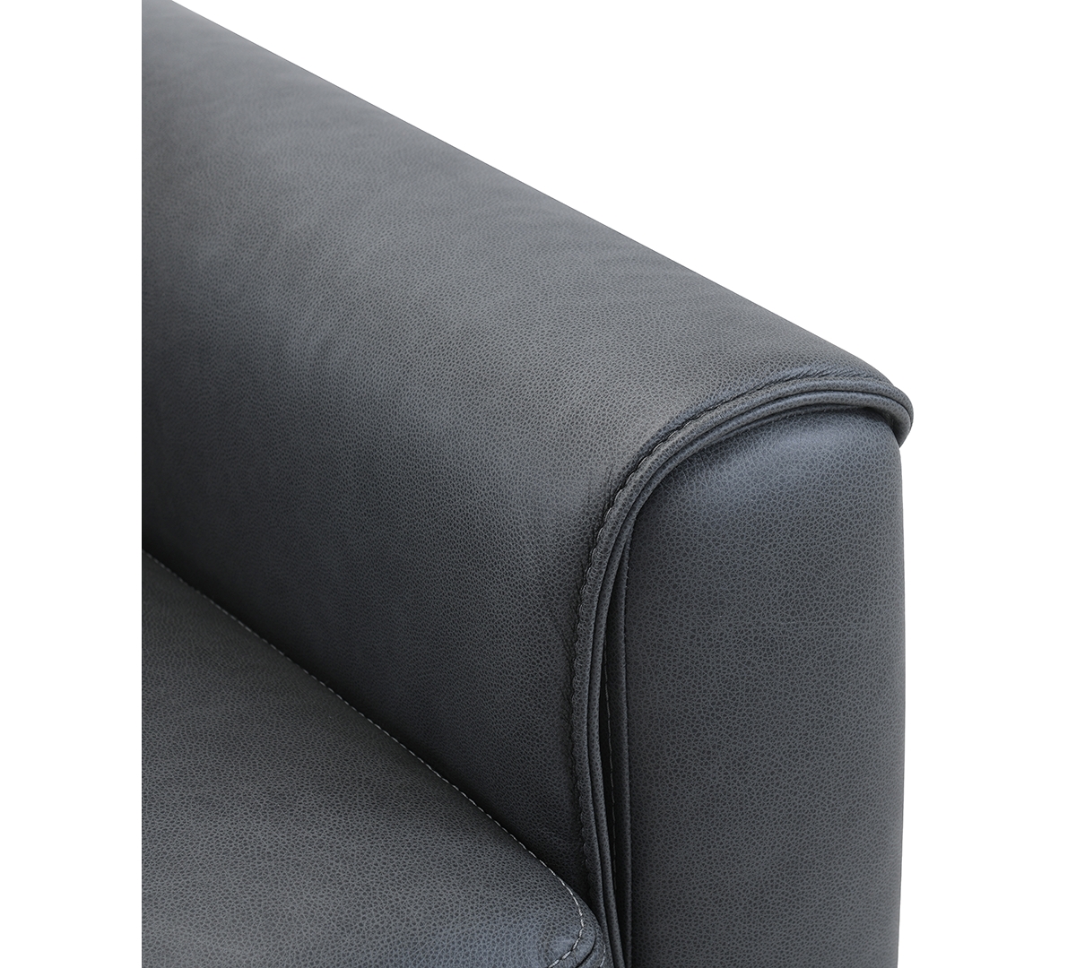 Macy's Ashlinn 35" Pushback Leather Recliner, Exclusively At  In Gray